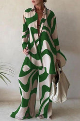 Loose 2 piece oversize pants set